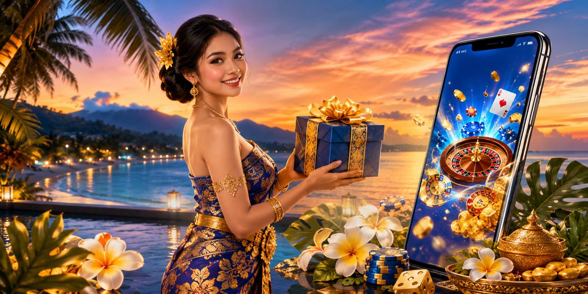 Pengalaman bermain casino mobile dengan latar belakang pantai tropis