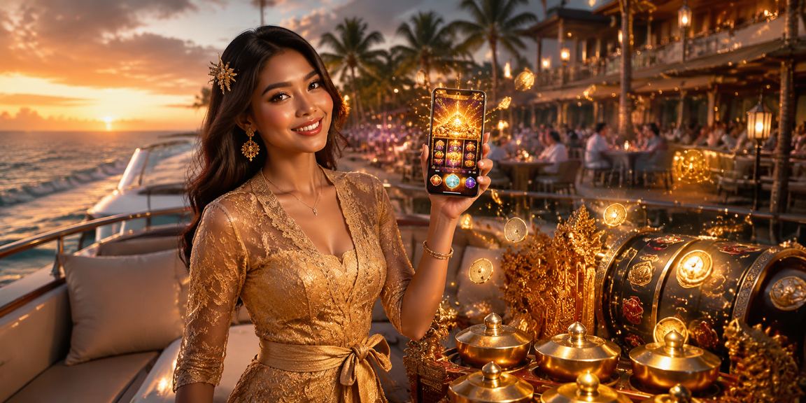 Permainan slot dengan pemandangan pantai tropis